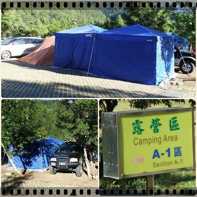 我們四天的家~兩個炊事帳並帳，加上四面邊部，裡面溫暖了許多!但是武陵農場露營真的很冷，要去的人，記得要帶冬天的衣服和外套不要像我們只待短袖的衣服就上山了!