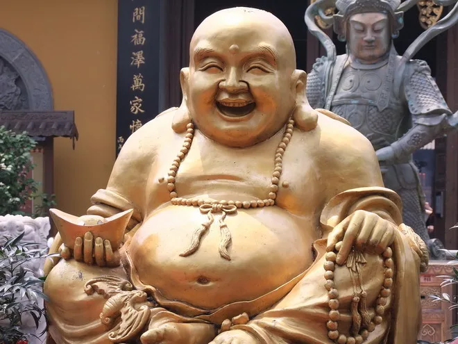 這是大門口的彌勒佛~看起來很慈祥