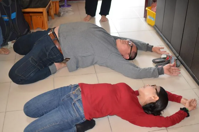哥哥認真的練習中